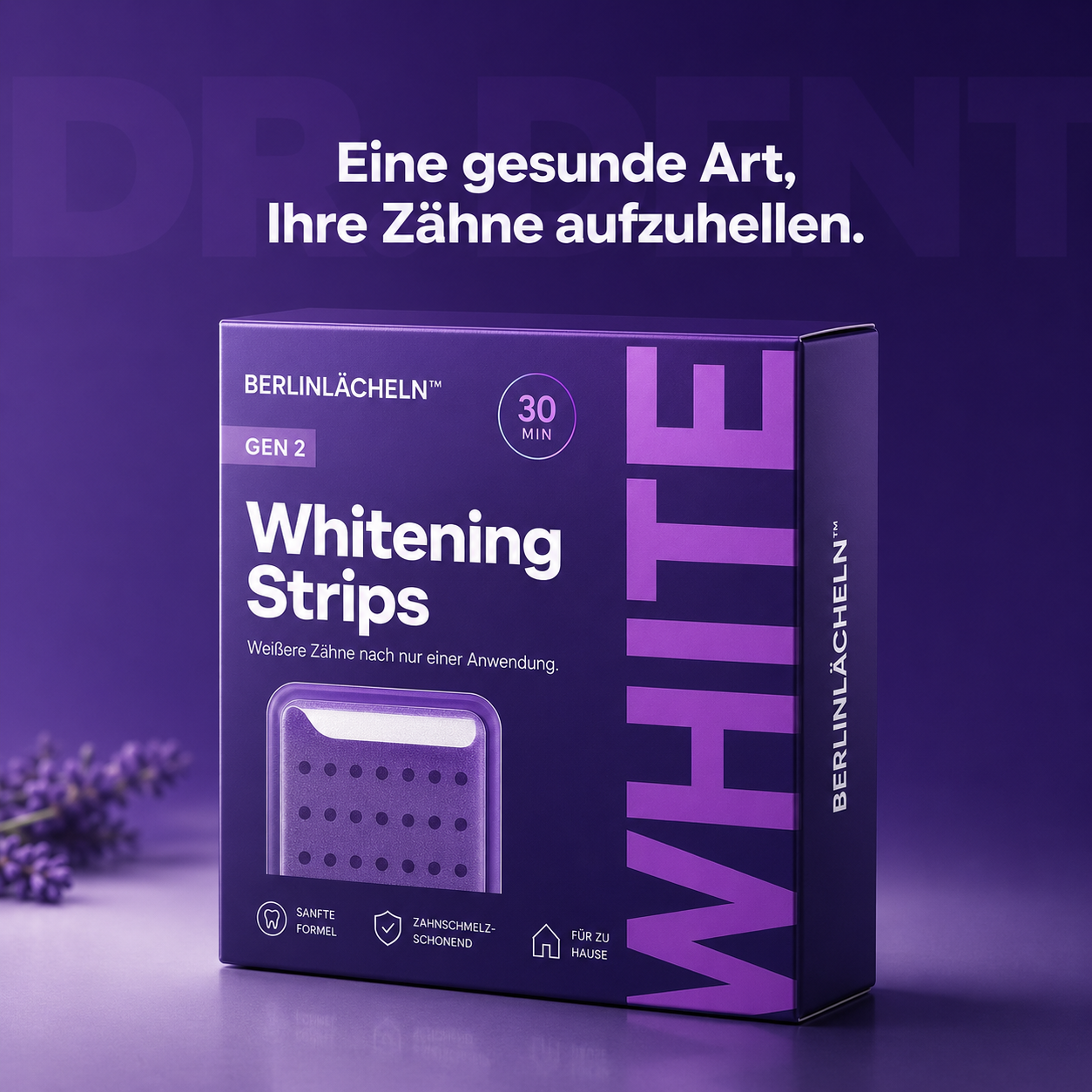 BERLINLÄCHELN™ Whitening Strips – Zahnaufhellungsstreifen für zu Hause | 42 Streifen